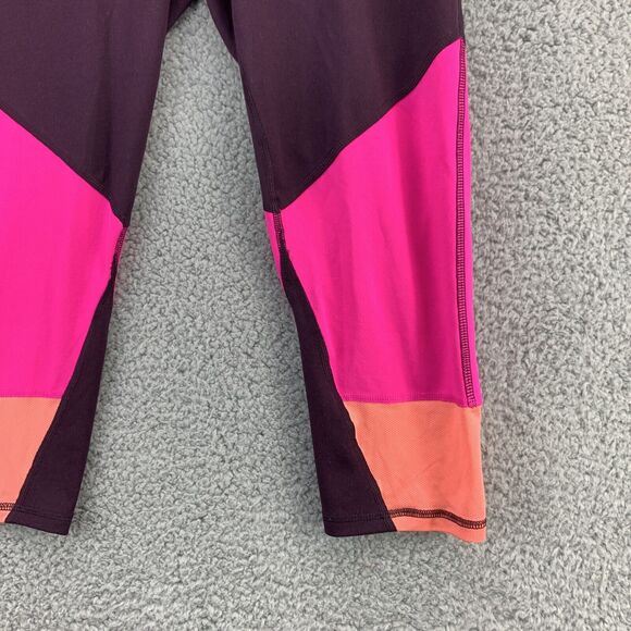 Champion Leggings Medium Multicolor Womens Capri Cropped High Waist No Pocket - Picture 4 of 8
